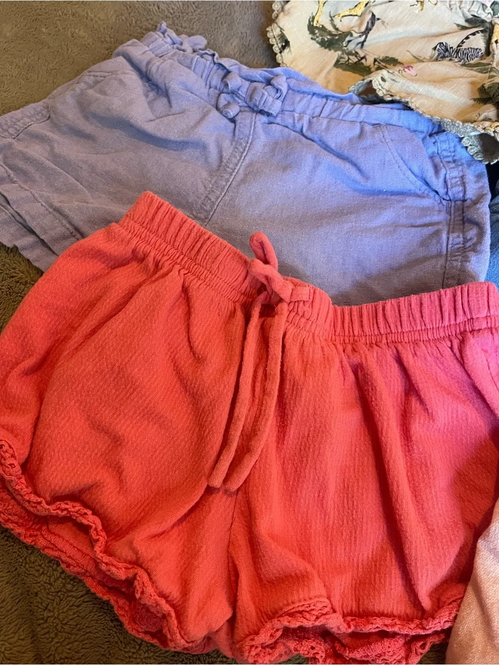 Old Navy Girls' Five-Pack Shorts - Yellow, Lavender, Denim Blue, Coral & Pink